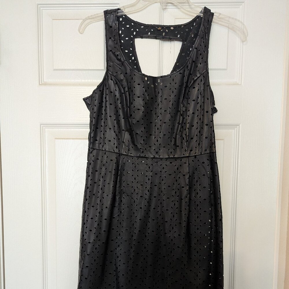 Little black eyelet dress